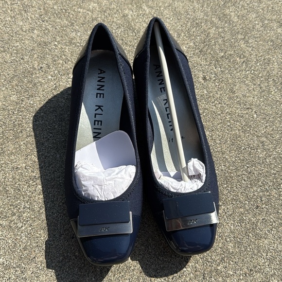 Anne Klein Waverly Wedge Pumps in Navy - Picture 3 of 7